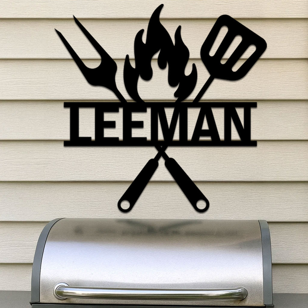 Grill Tools w Name Sign