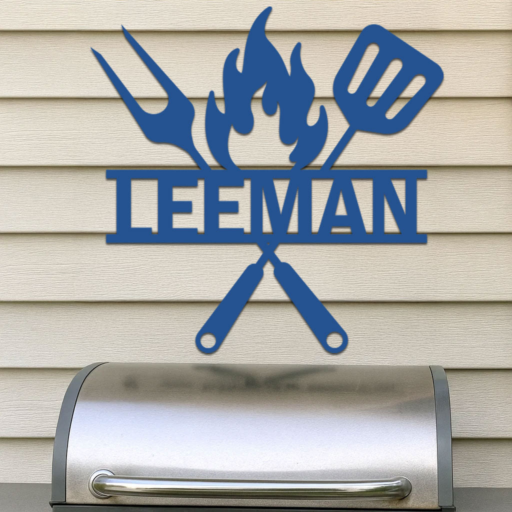 Grill Tools w Name Sign