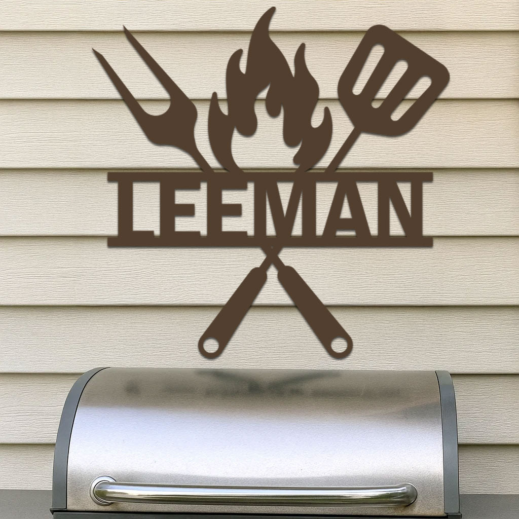 Grill Tools w Name Sign