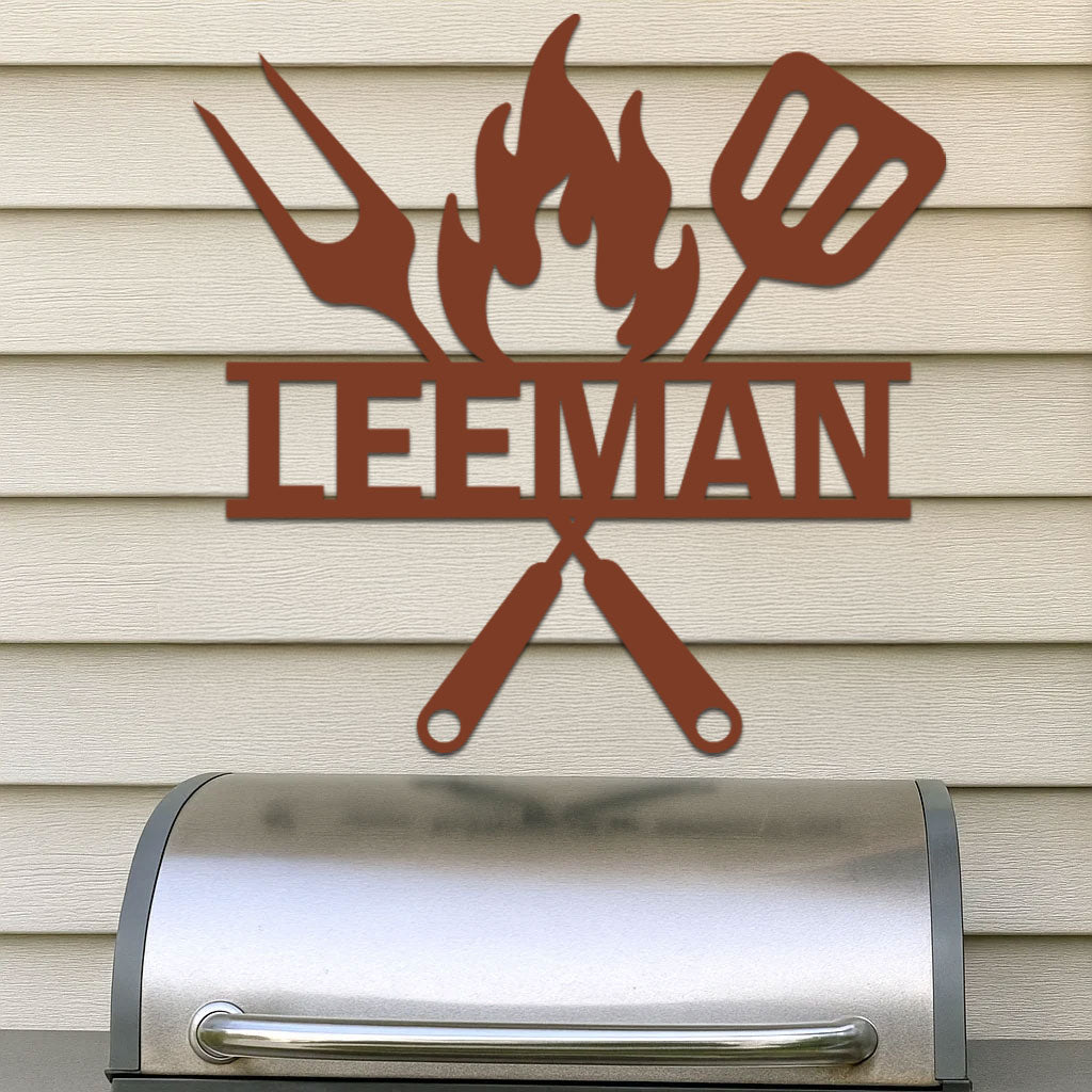 Grill Tools w Name Sign