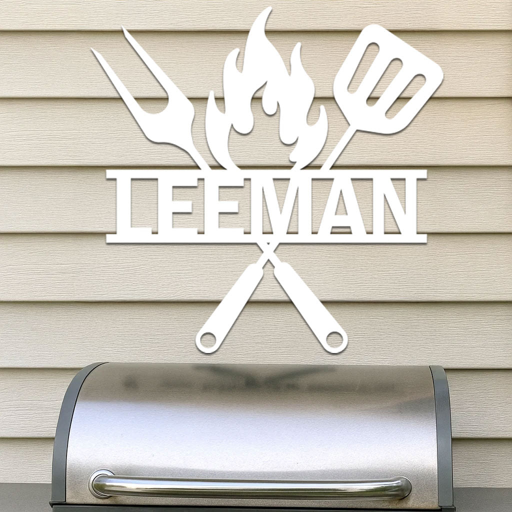 Grill Tools w Name Sign