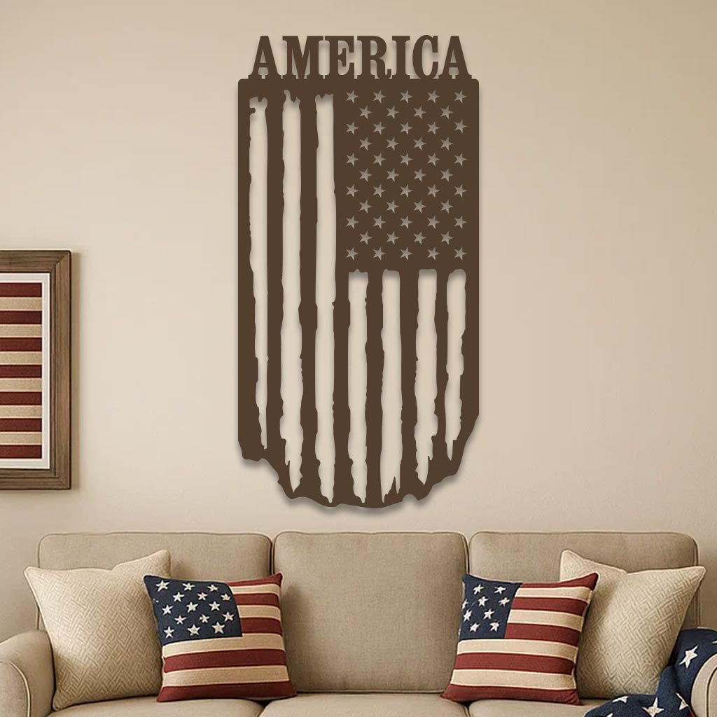 American Flag Hanging