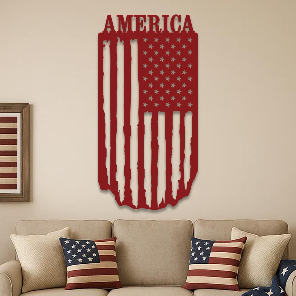 American Flag Hanging