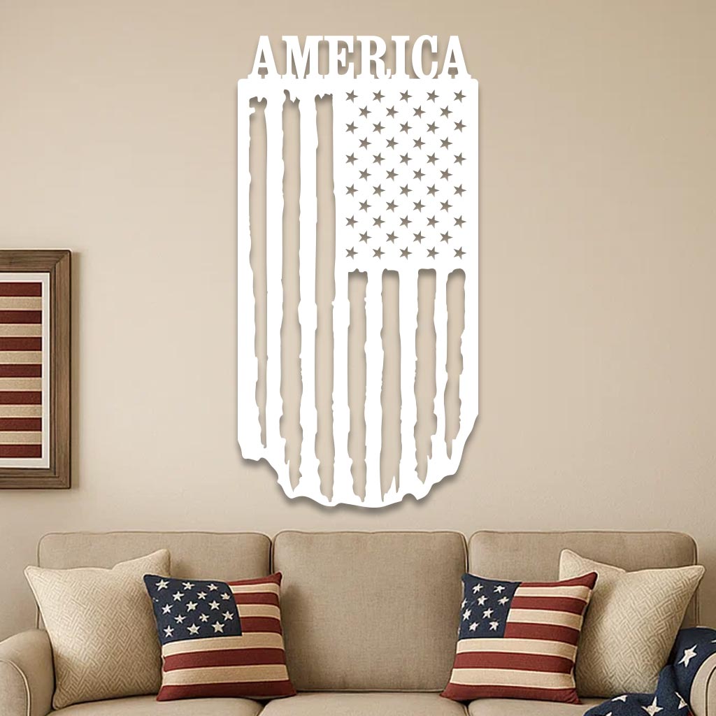 American Flag Hanging