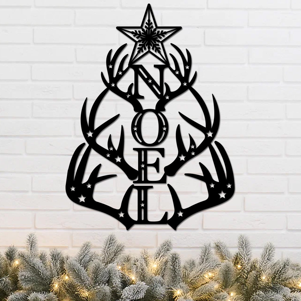 Antler tree with Holiday NOEL