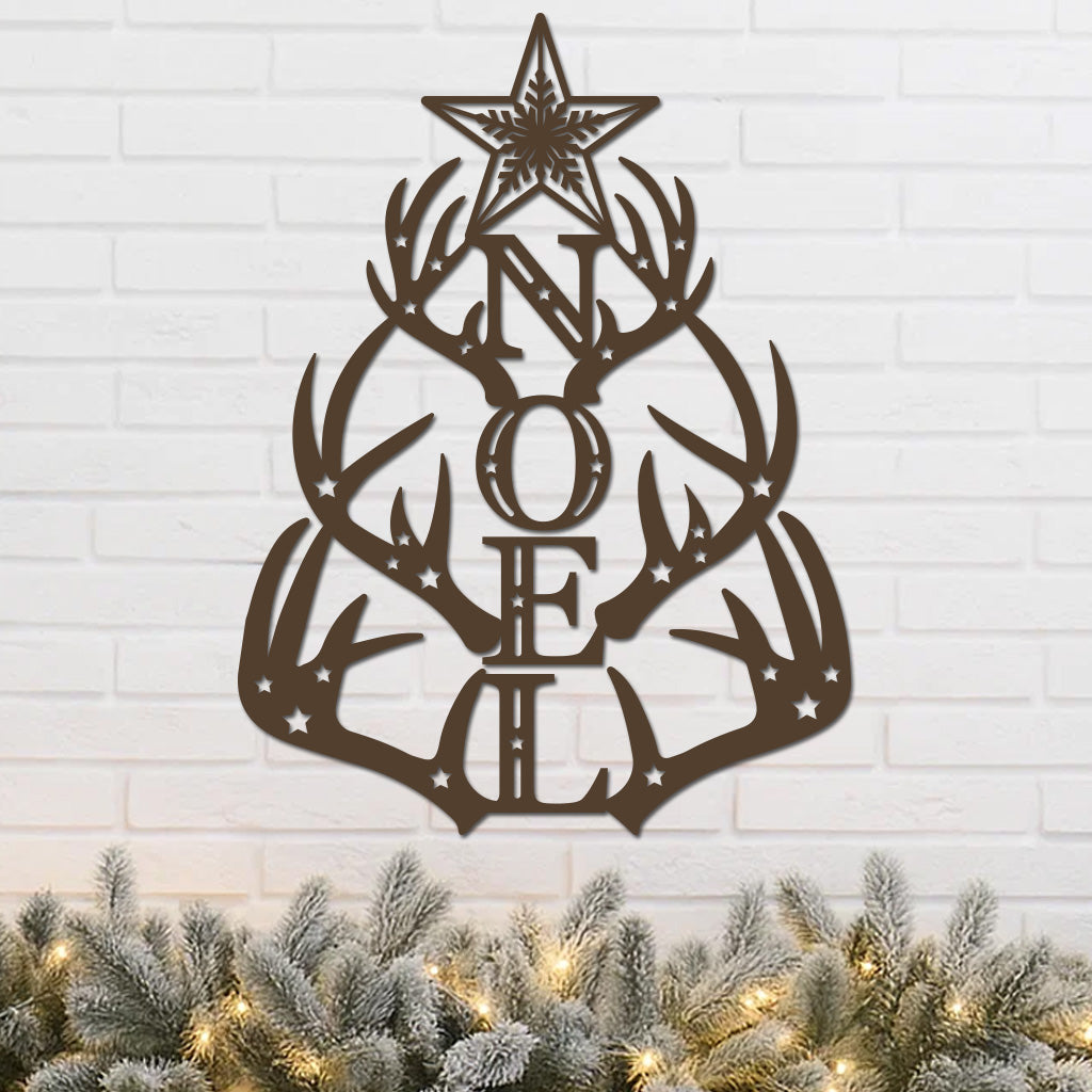 Antler tree with Holiday NOEL