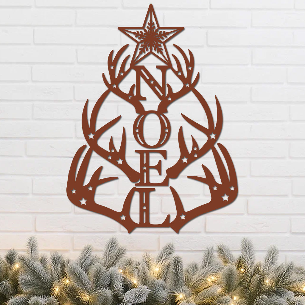 Antler tree with Holiday NOEL