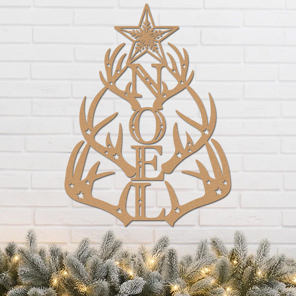 Antler tree with Holiday NOEL
