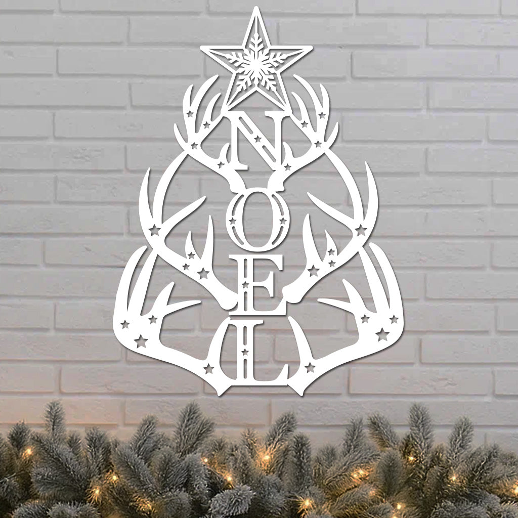 Antler tree with Holiday NOEL