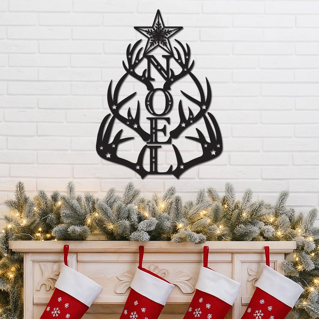 Antler tree with Holiday NOEL