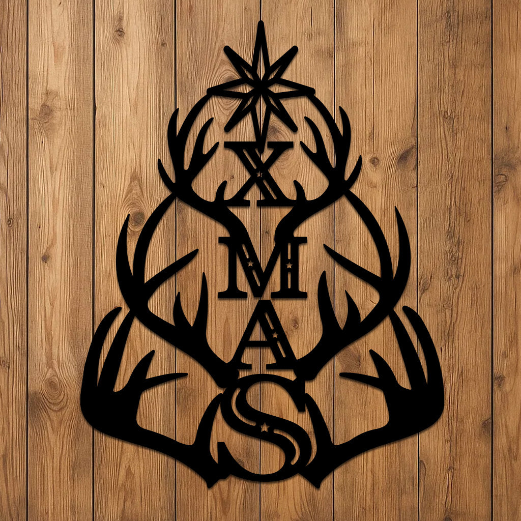 Holiday XMAS with Antler Tree Design