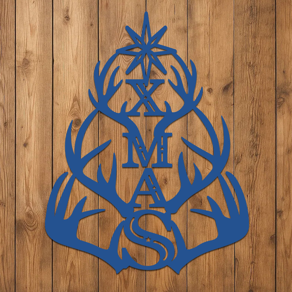 Holiday XMAS with Antler Tree Design