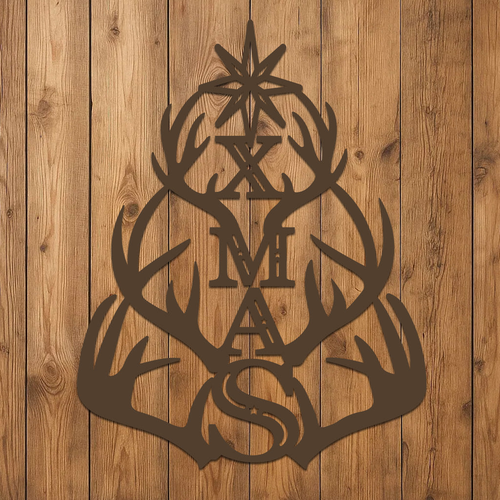 Holiday XMAS with Antler Tree Design