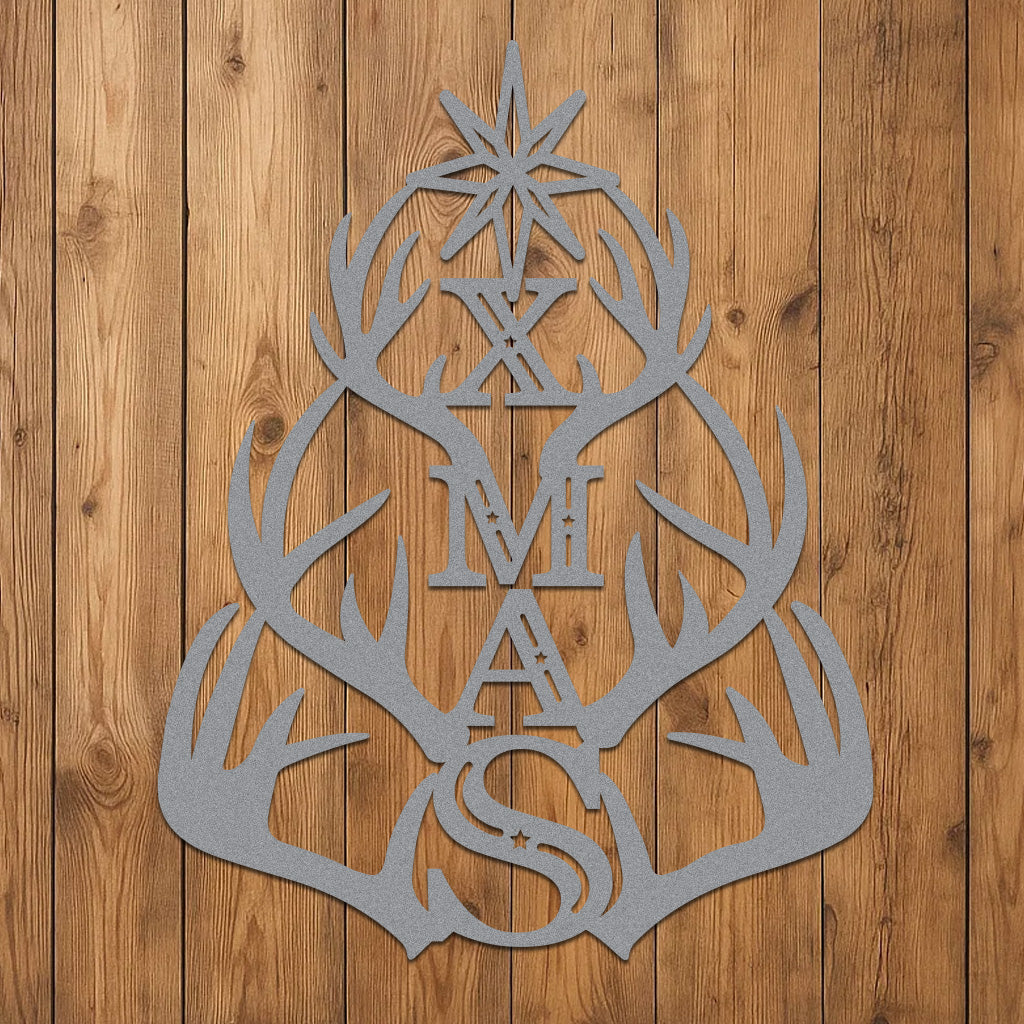 Holiday XMAS with Antler Tree Design