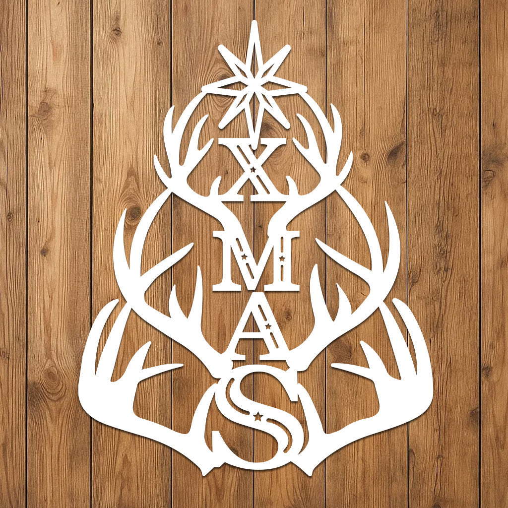 Holiday XMAS with Antler Tree Design