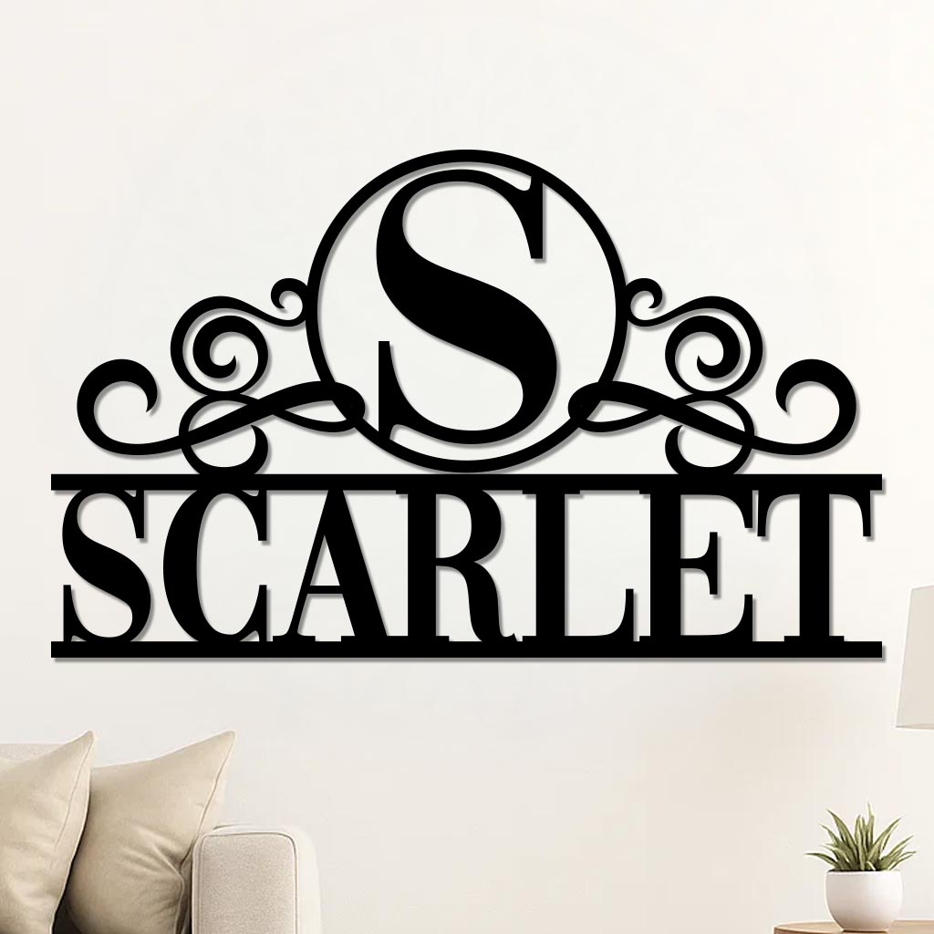 Initial Family Name Sign