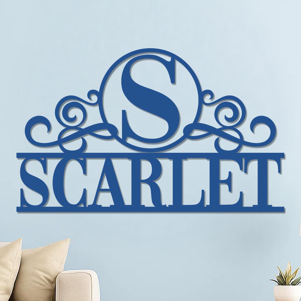 Initial Family Name Sign