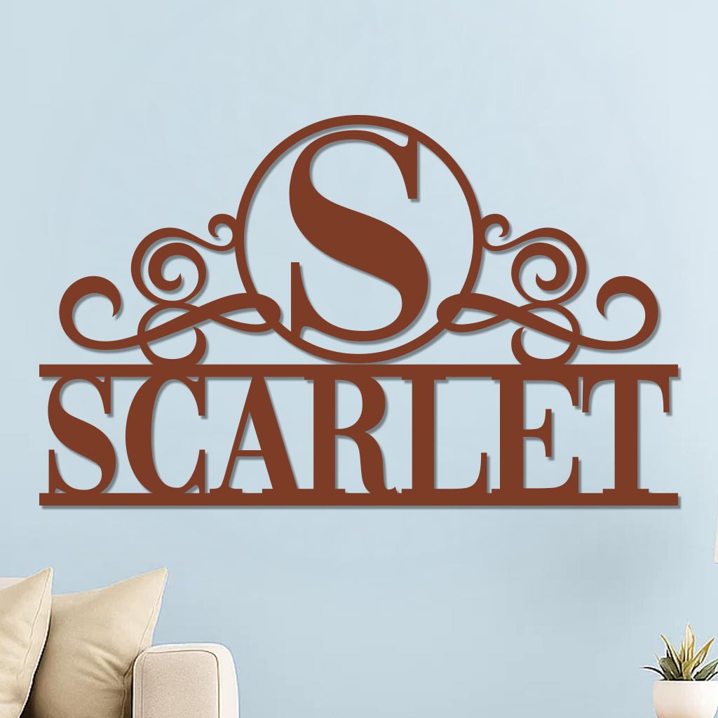 Initial Family Name Sign