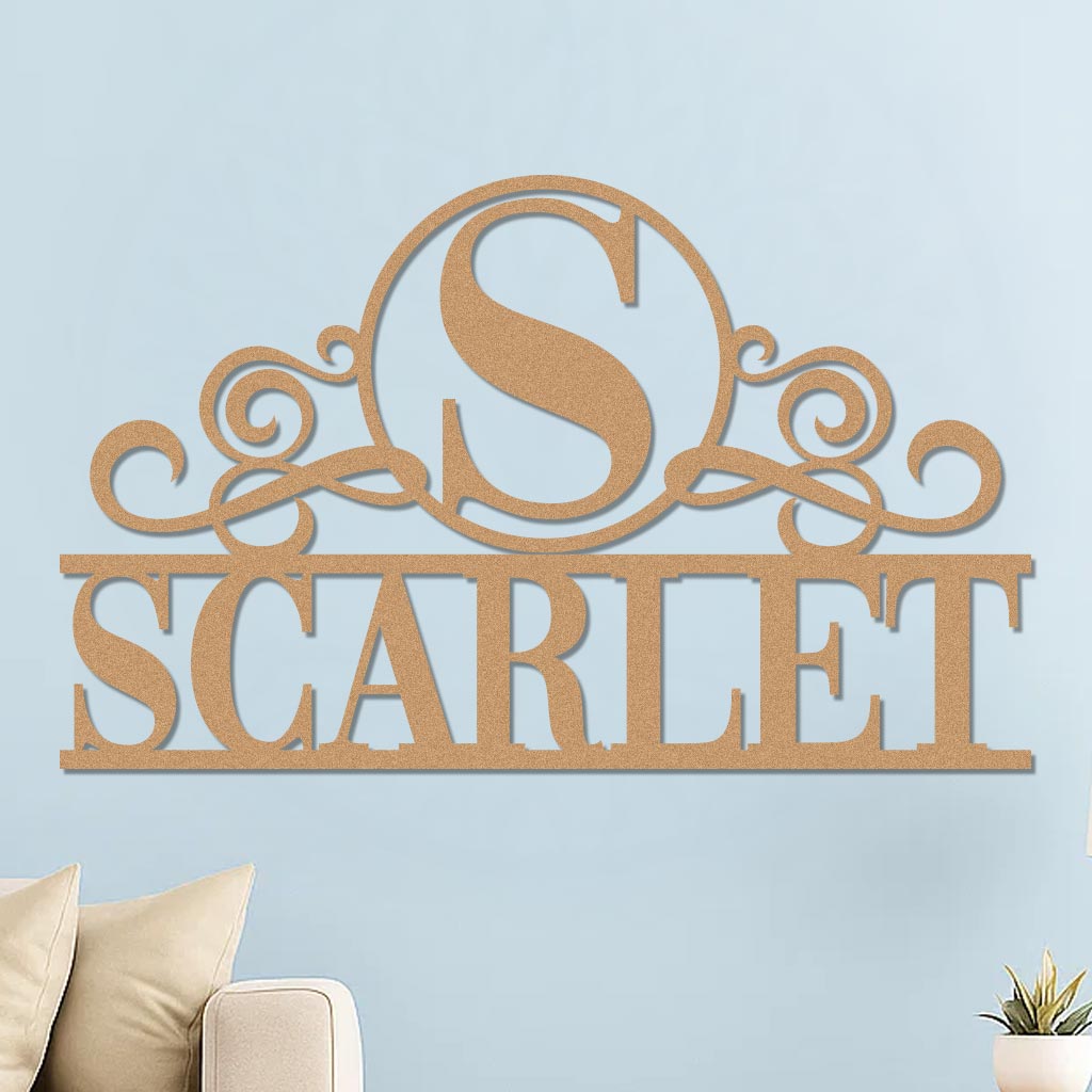 Initial Family Name Sign