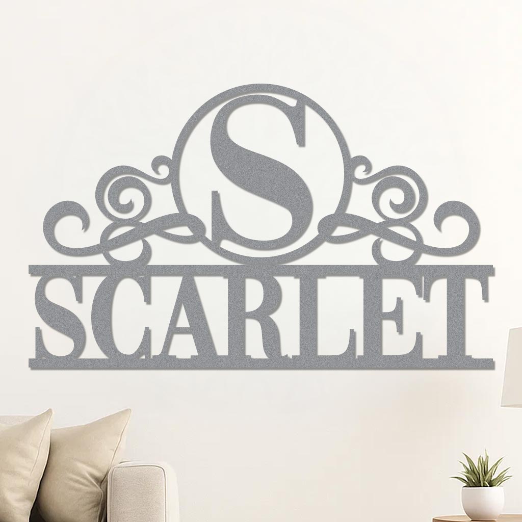 Initial Family Name Sign