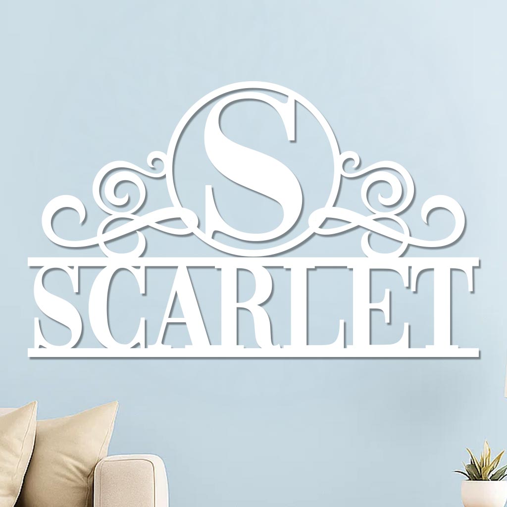 Initial Family Name Sign