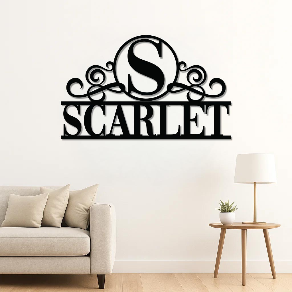 Initial Family Name Sign