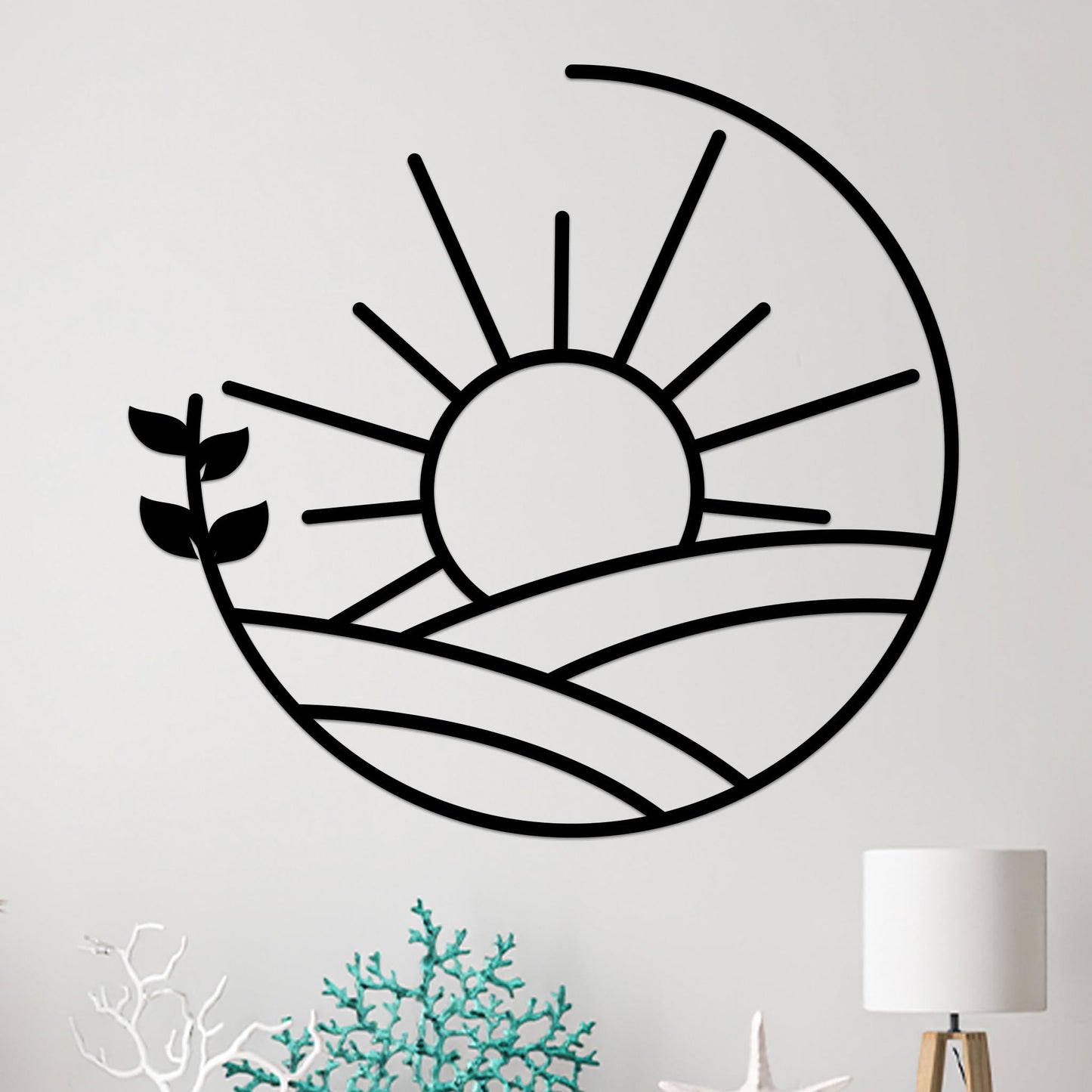 Island Sunset Vine Circle Sign