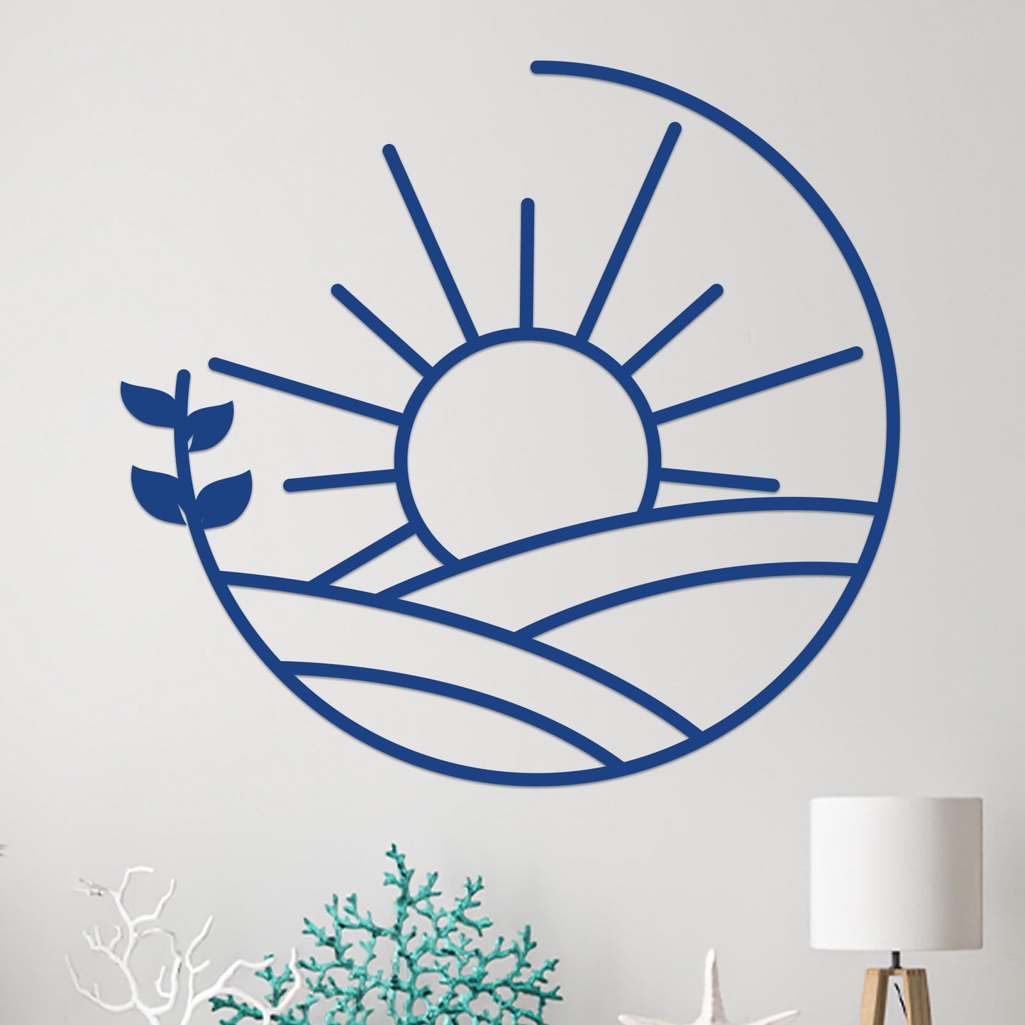 Island Sunset Vine Circle Sign