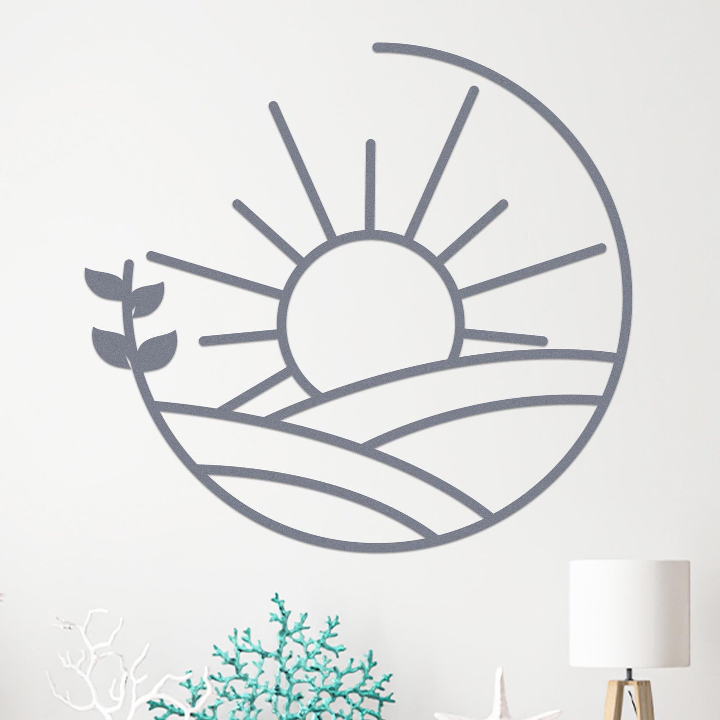 Island Sunset Vine Circle Sign