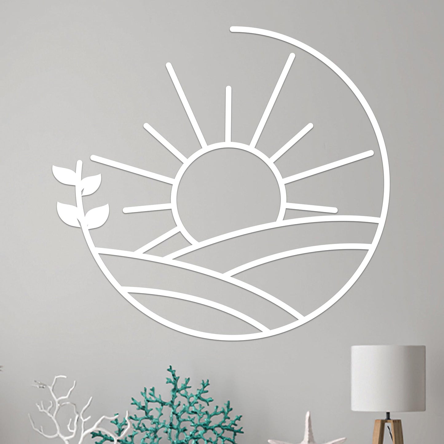 Island Sunset Vine Circle Sign