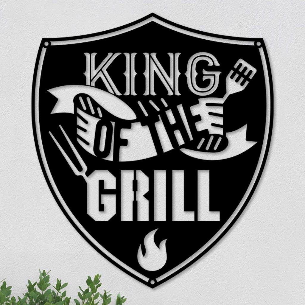 King of the Grill in Shield Sign