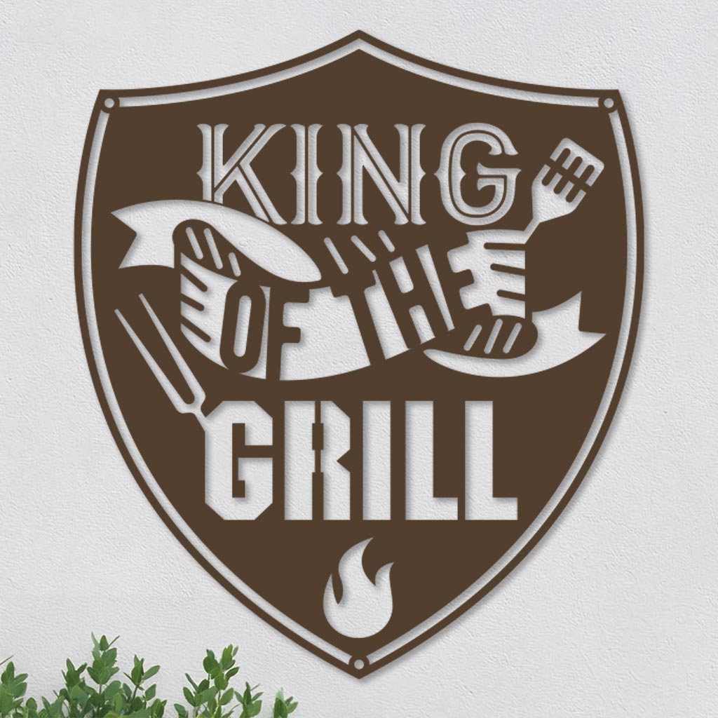 King of the Grill in Shield Sign
