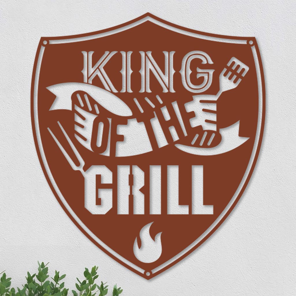 King of the Grill in Shield Sign
