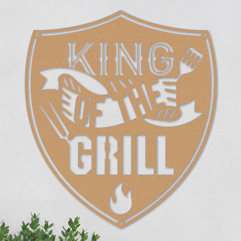 King of the Grill in Shield Sign
