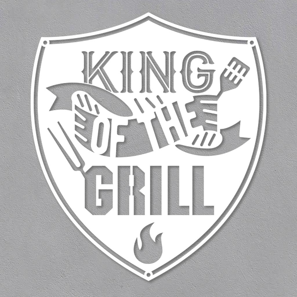 King of the Grill in Shield Sign