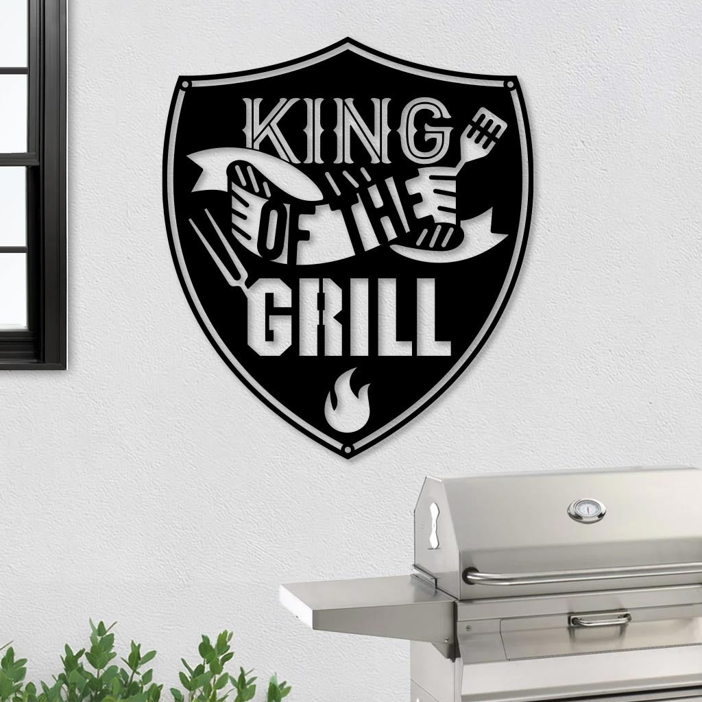 King of the Grill in Shield Sign