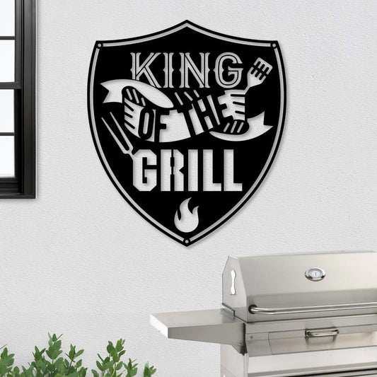 King of the Grill in Shield Sign