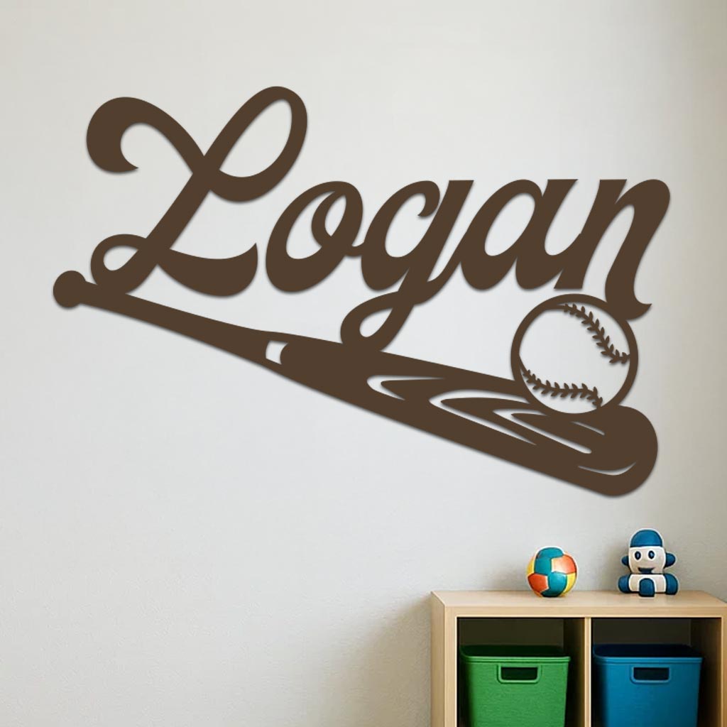 Baseball Bat Name Sign