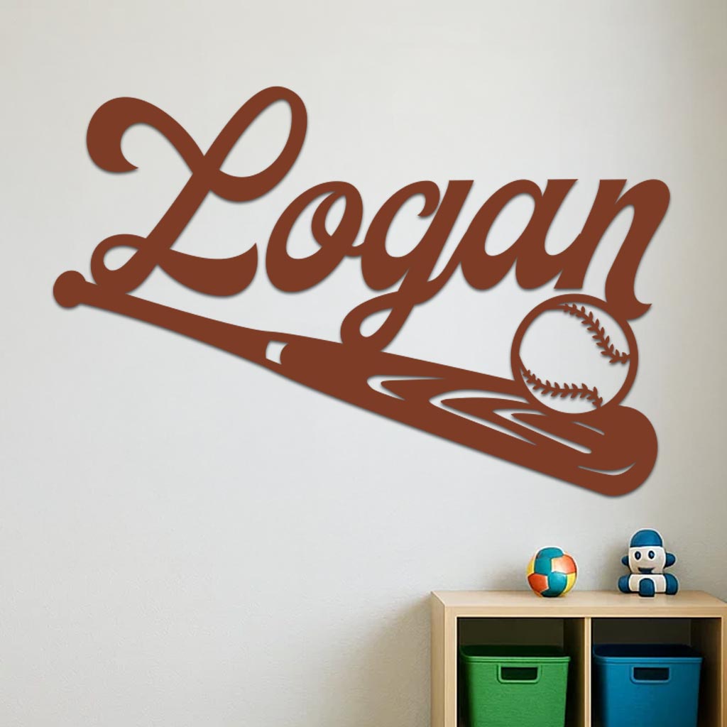 Baseball Bat Name Sign