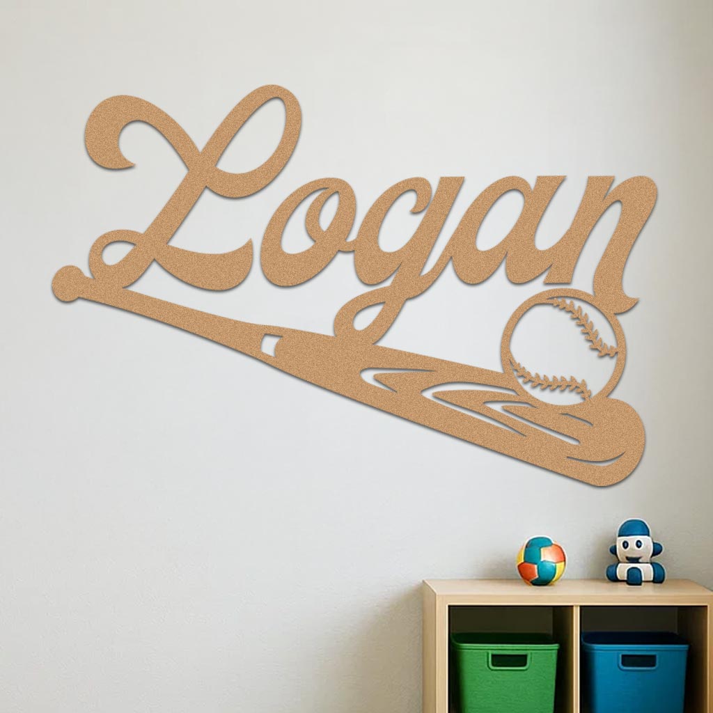 Baseball Bat Name Sign