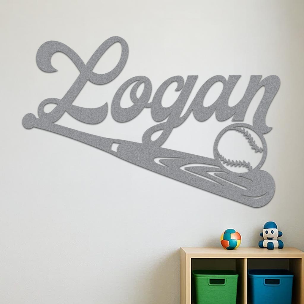 Baseball Bat Name Sign