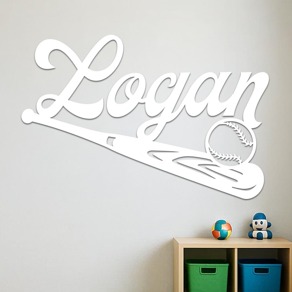 Baseball Bat Name Sign