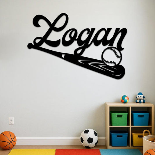 Baseball Bat Name Sign