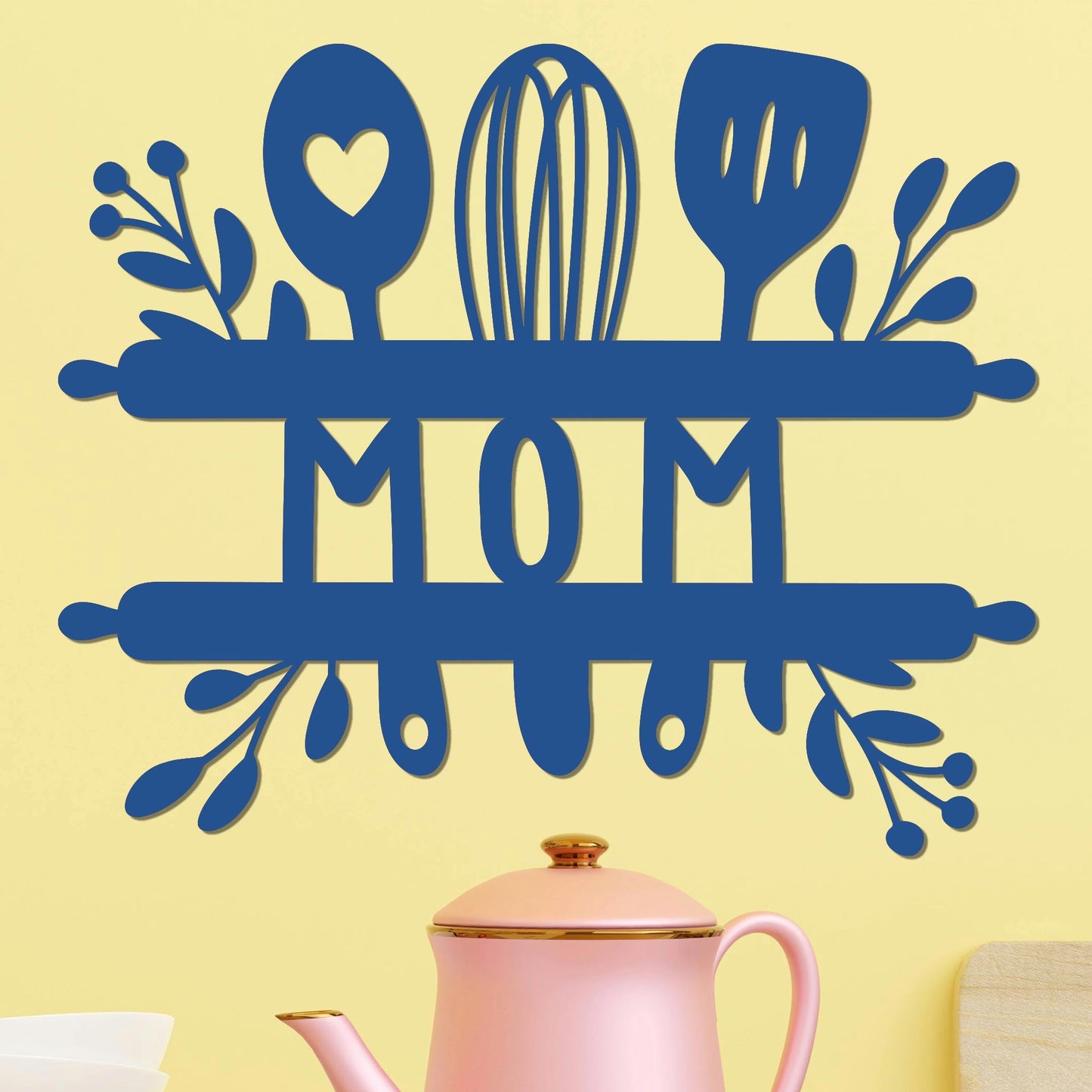 Mom Sign w Kitchen Utensils