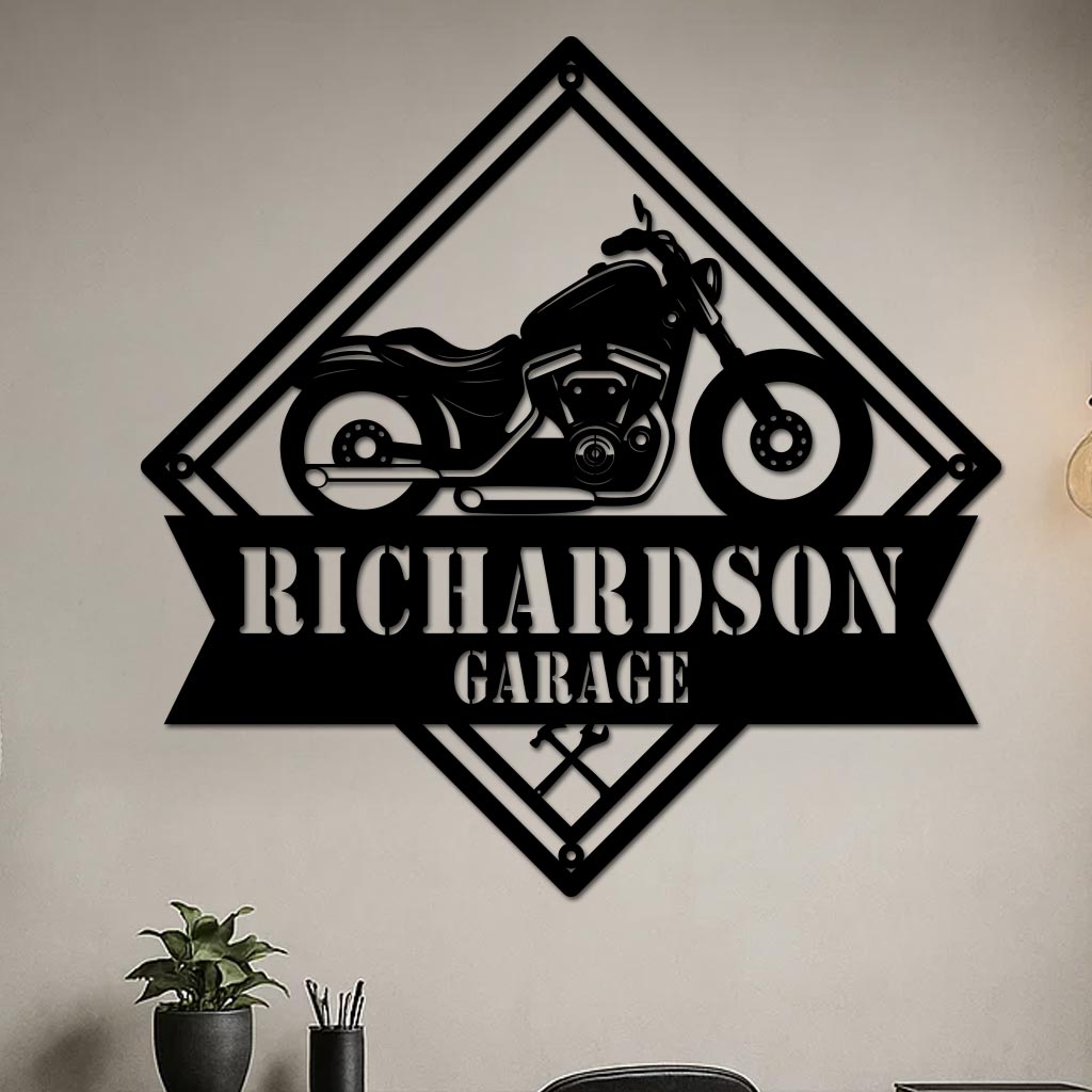 Motorcycle Garage Sign