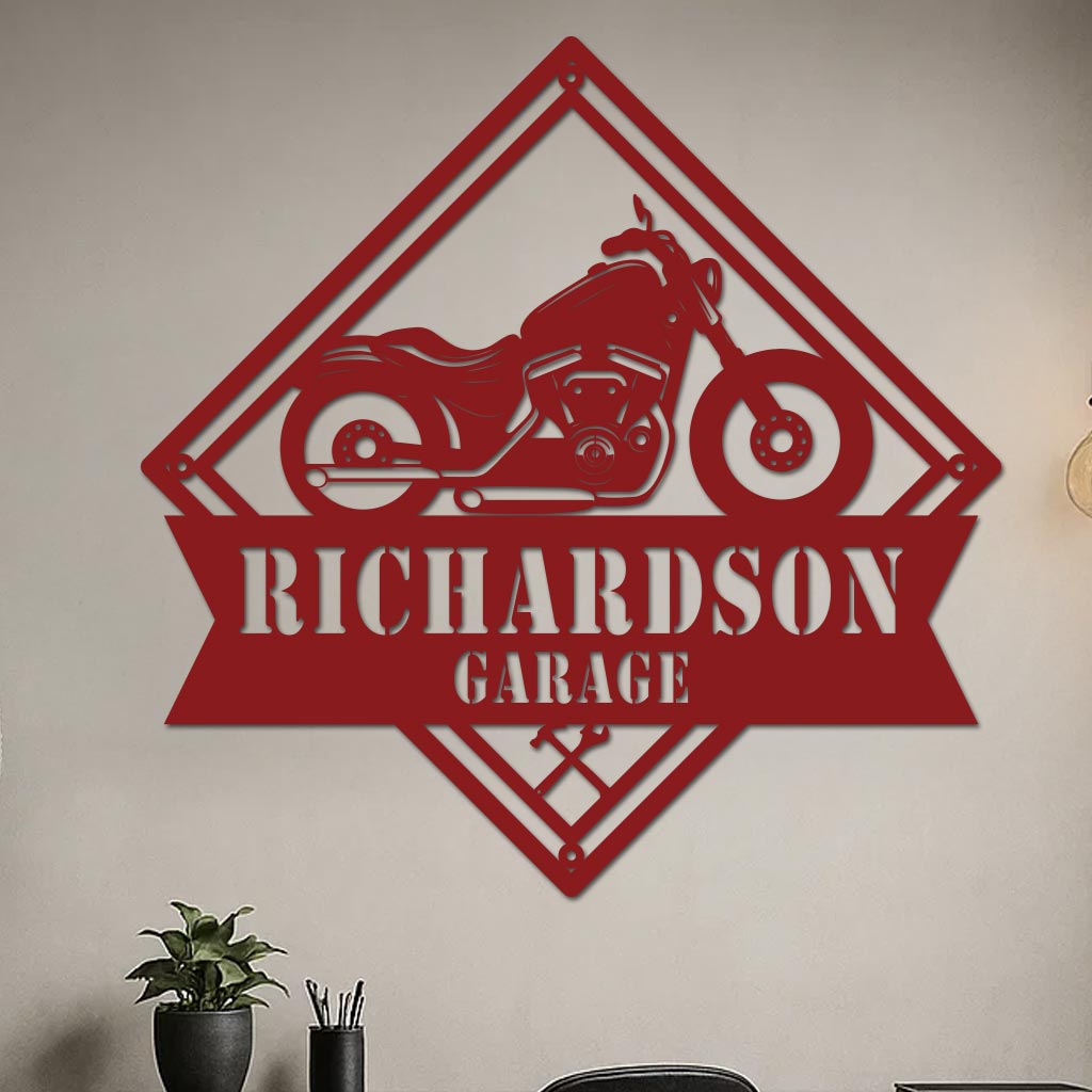Motorcycle Garage Sign