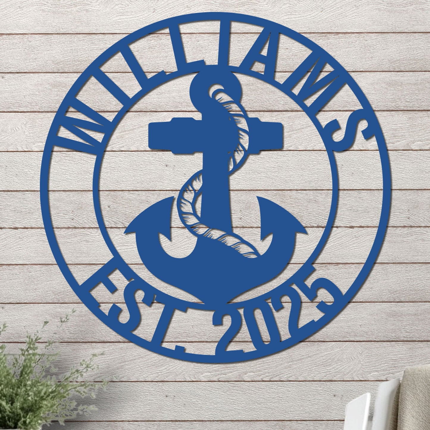 Name and Year with Anchor Design