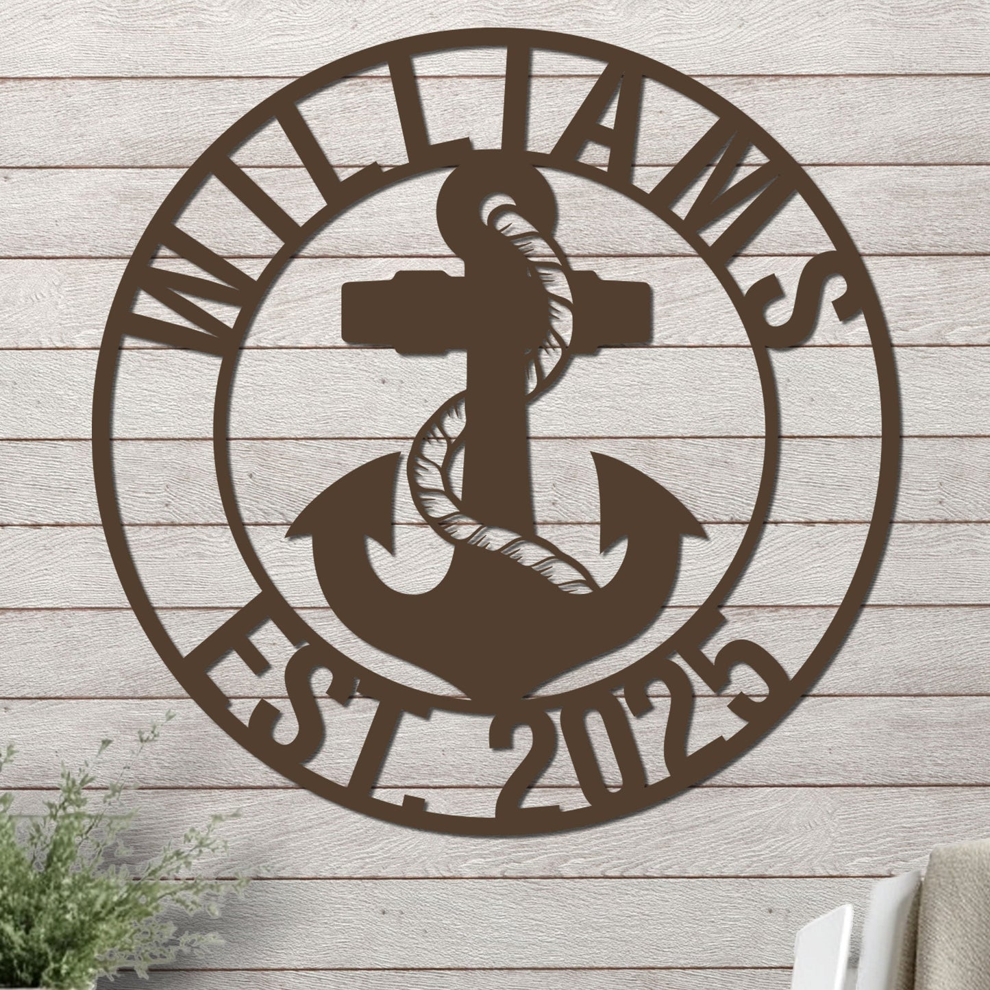 Name and Year with Anchor Design