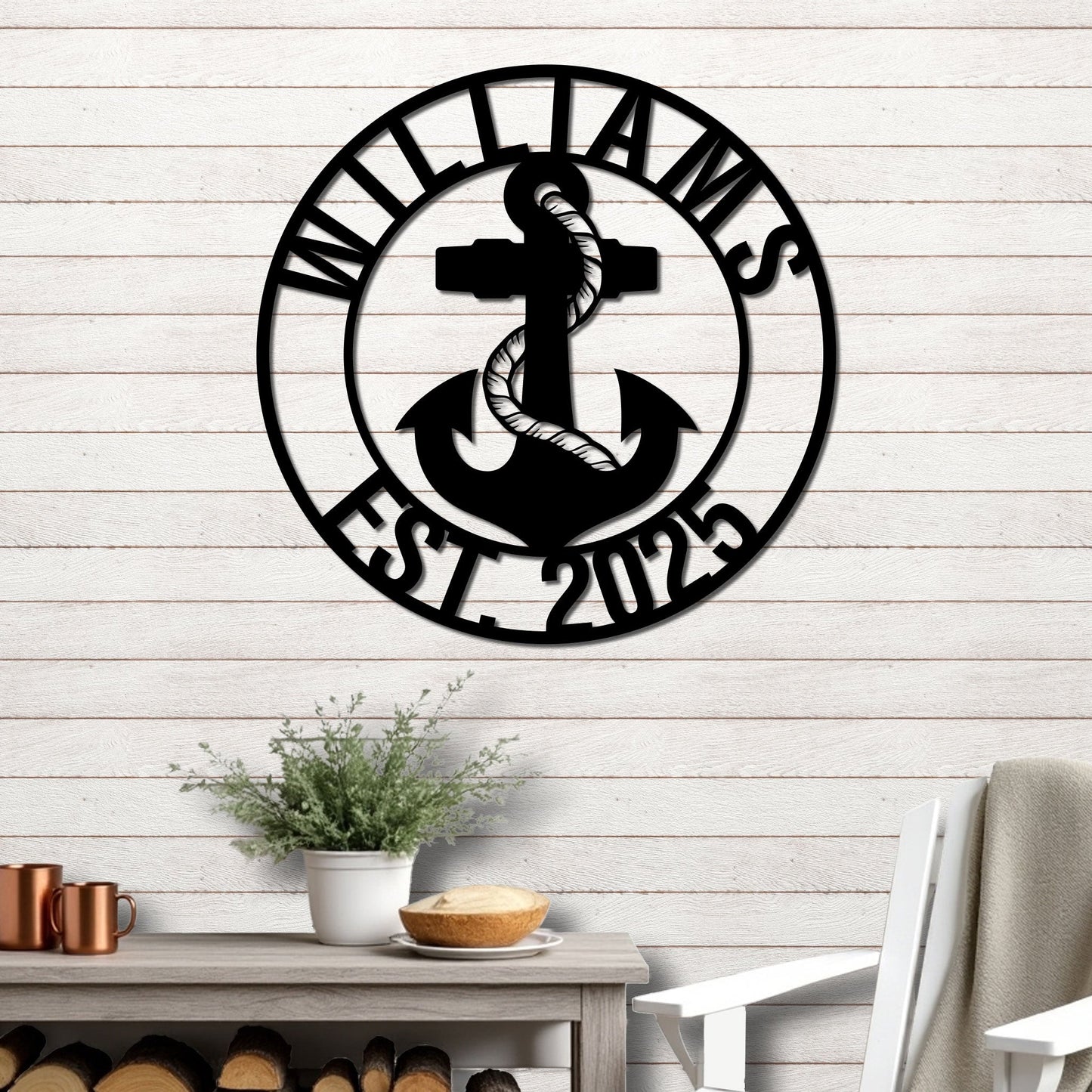 Name and Year with Anchor Design