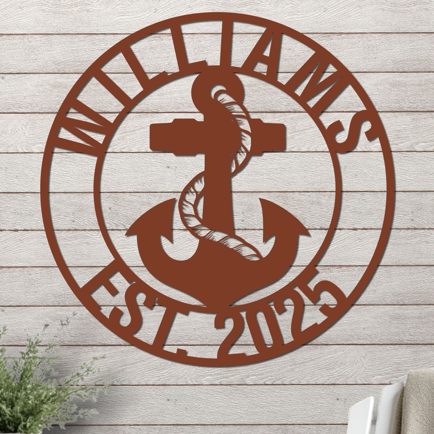 Name and Year with Anchor Design